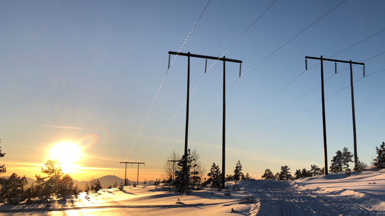 Linje i solnedgang 03